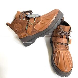 Polo Ralph Lauren Oslo Low Hydroguard Waterproof Leather Boots Sizes 8.5D